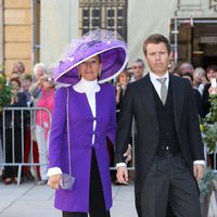 Isabel de Liechtenstein y el Príncipe Wenceslao en la boda de Félix de Luxemburgo y Claire Lademacher