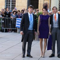 Sebastian, Tessy y Luis de Luxemburgo en la boda de Félix de Luxemburgo y Claire Lademacher