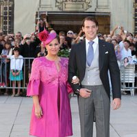 Félix de Luxemburgo con la Gran Duquesa María Teresa en su boda con Claire Lademacher