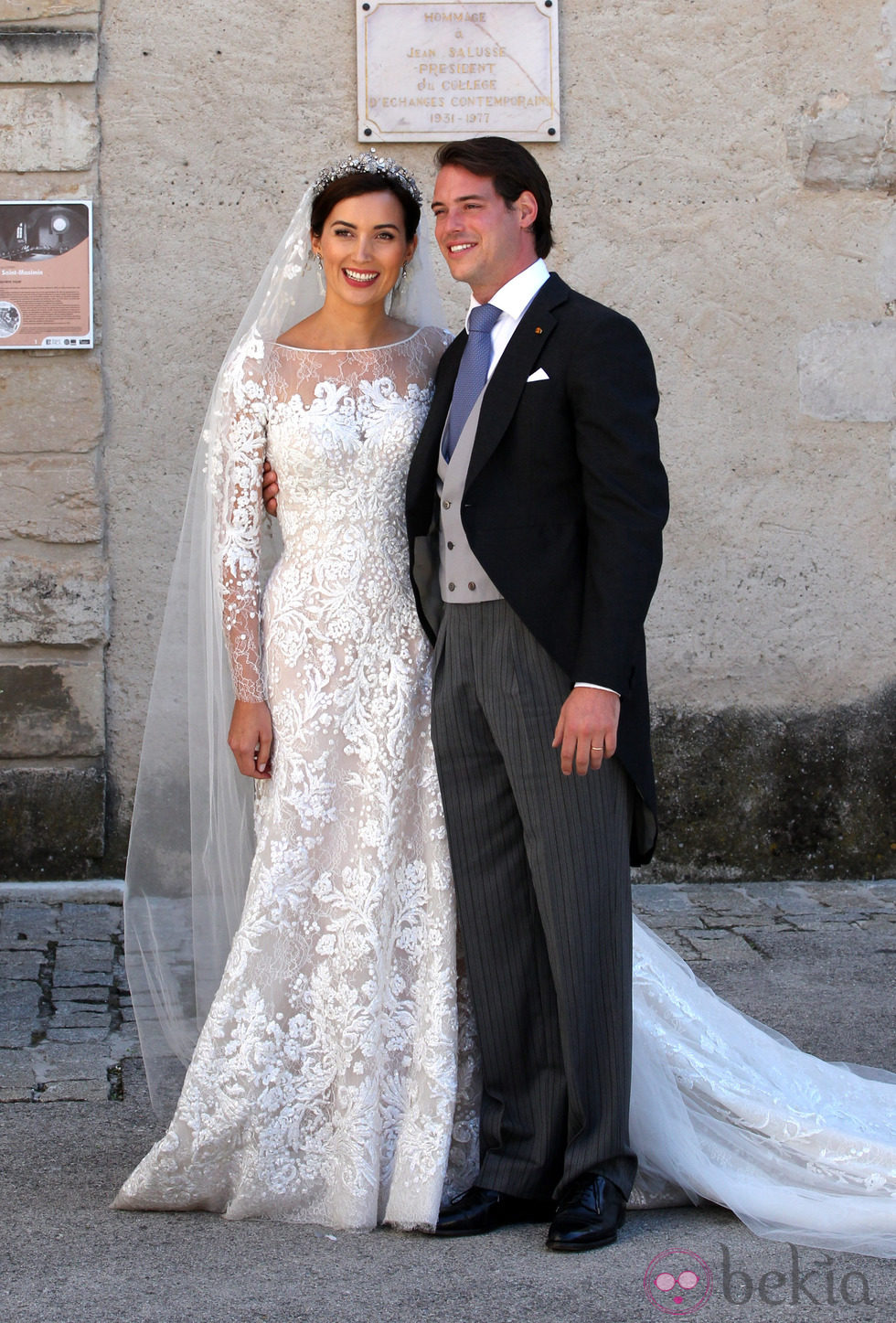 Félix de Luxemburgo y Claire Lademacher posan tras convertirse en marido y mujer