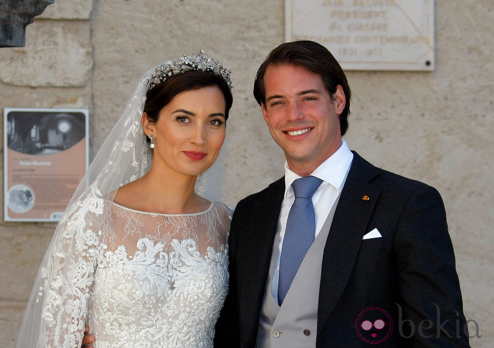 Félix de Luxemburgo y Claire Lademacher tras su boda religiosa