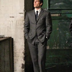 Henry Cavill en el rodaje de 'The Man from U.N.C.L.E.'