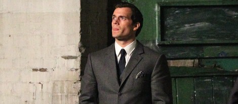 Henry Cavill en el rodaje de 'The Man from U.N.C.L.E.'