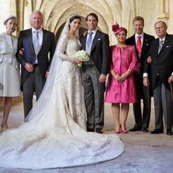 Félix de Luxemburgo y Claire Lademacher con sus padres y Juan de Luxemburgo