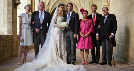 Félix de Luxemburgo y Claire Lademacher con sus padres y Juan de Luxemburgo