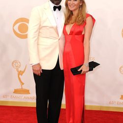 Jon Hamm y Jennifer Westfeldt en la alfombra roja de los Emmy 2013