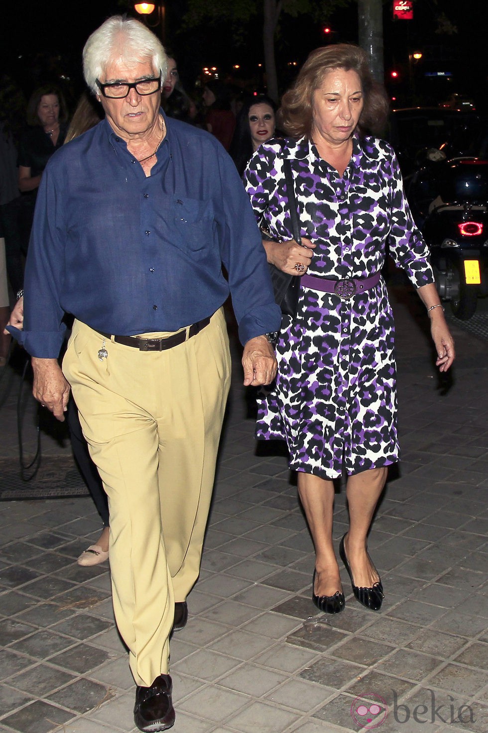 Los padres de Mario Vaquerizo en el funeral de Juan Canut