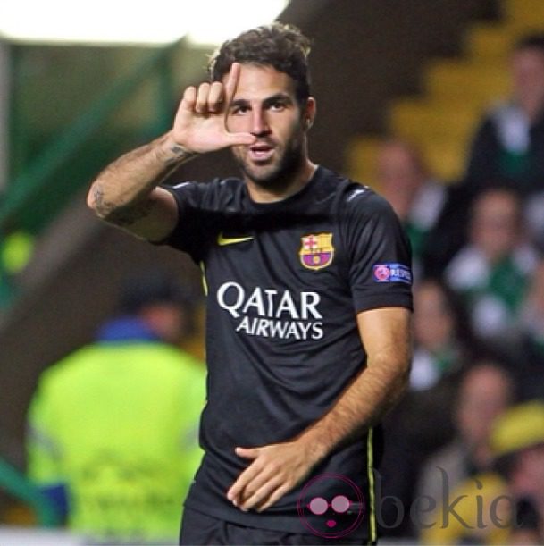 Cesc Fábregas dedica a su hija Lia el gol marcado ante el Celtic de Glasgow