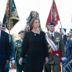 La Reina Sofía preside la celebración de la festividad de la Virgen del Pilar en Badajoz