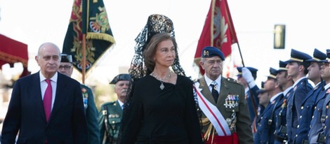 La Reina Sofía preside la celebración de la festividad de la Virgen del Pilar en Badajoz