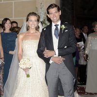 María Colonques y Andrés Benet tras su boda