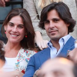 Lourdes Montes y Fran Rivera en una corrida benéfica en la Maestranza de Sevilla