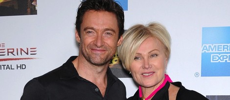 Hugh Jackman y Deborra-Lee Furness en el cumpleaños del actor en Hollywood