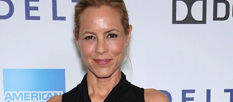 Maria Bello en el cumpleaños de Hugh Jackman en Hollywood