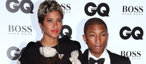 Helen Lasichanh y Pharrell Williams en los Premios del Año GQ Men 2013 en Londres