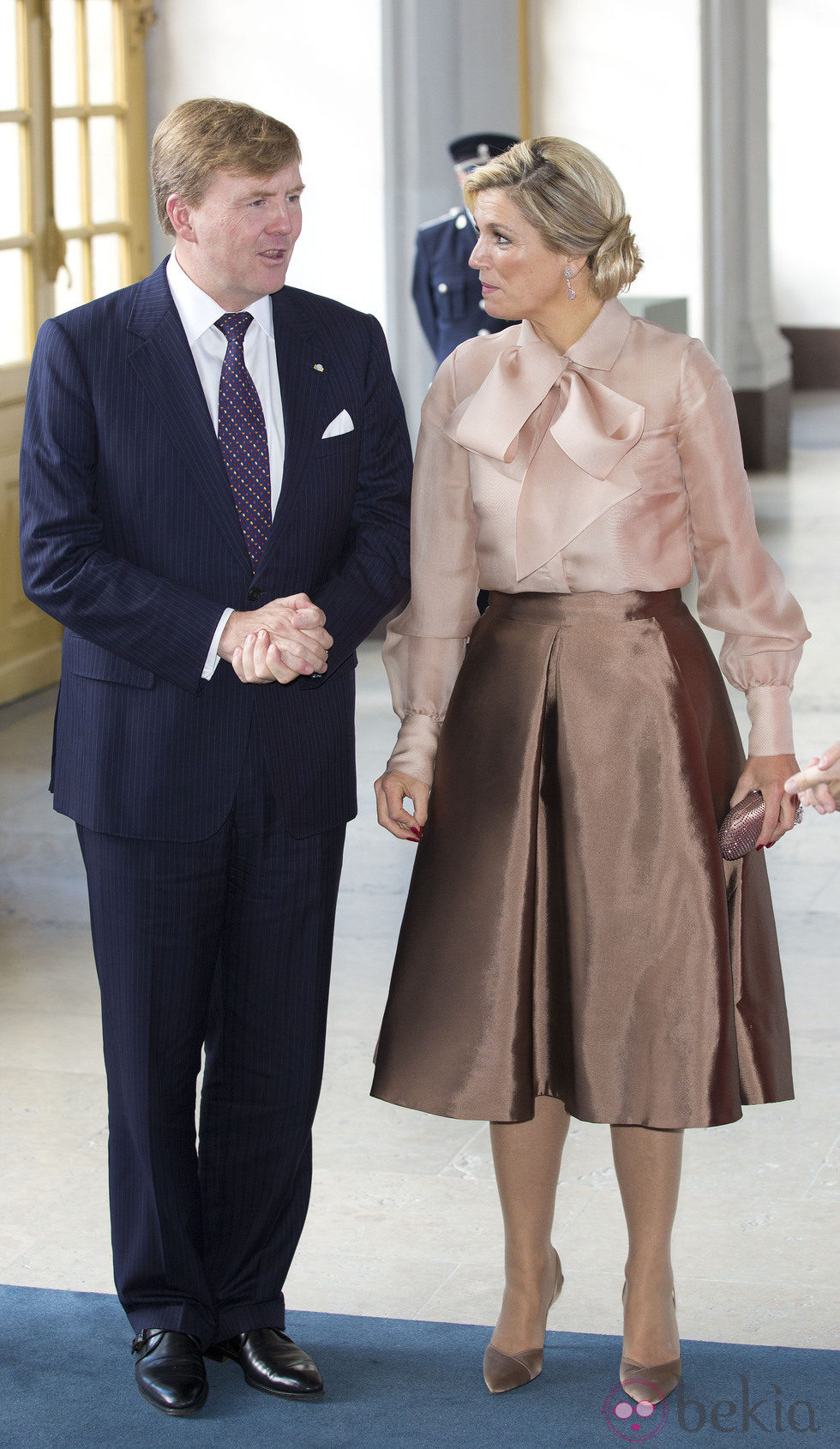 Guillermo Alejandro y Máxima de Holanda durante su visita introductoria a Suecia