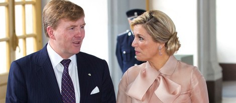 Guillermo Alejandro y Máxima de Holanda durante su visita introductoria a Suecia