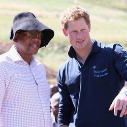 El Príncipe Harry con el Príncipe Seeiso en Lesotho