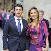 Cristina Sánchez y su marido en la boda del torero Miguel Ángel Perera y Verónica Gutiérrez