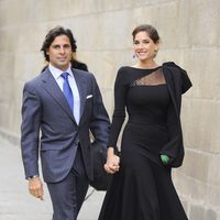 Fran Rivera y Lourdes Montes en la boda del torero Miguel Ángel Perera y Verónica Gutiérrez