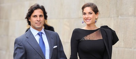 Fran Rivera y Lourdes Montes en la boda del torero Miguel Ángel Perera y Verónica Gutiérrez