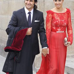 Morante de la Puebla y Elizabeth Garrido en la boda del torero Miguel Ángel Perera y Verónica Gutiérrez