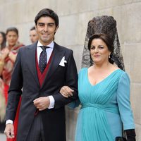 Miguel Ángel Perera en su boda con Verónica Gutiérrez 