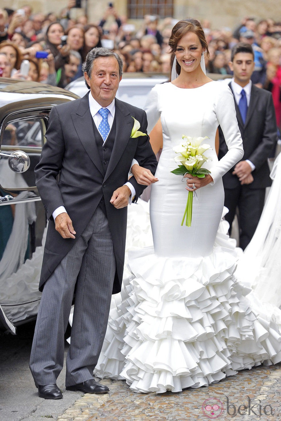 Verónica Gutiérrez en su boda con Miguel Ángel Perera