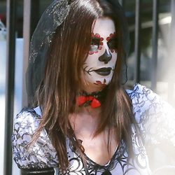 Sandra Bullock disfrazada de la Catrina Mexicana