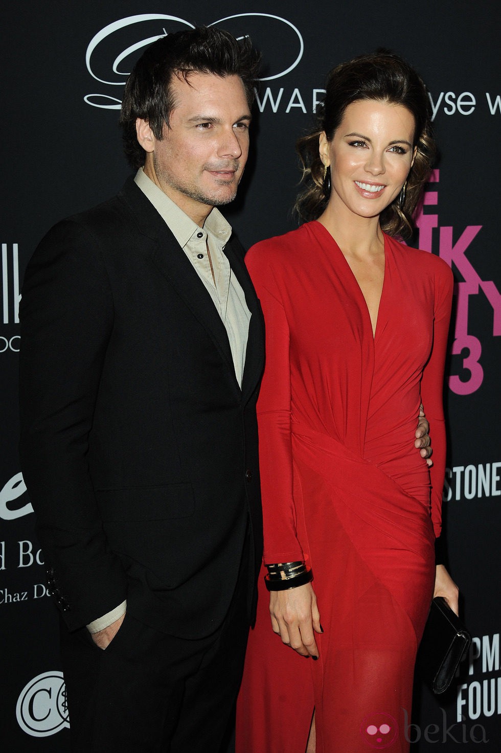 Kate Beckinsale y Len Wiseman en The Pink Party 2013