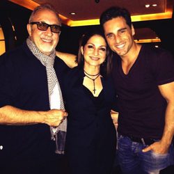 David Bustamante con Emilio y Gloria Estefan