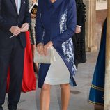 Carole Middleton en el bautizo del Príncipe Jorge de Cambridge