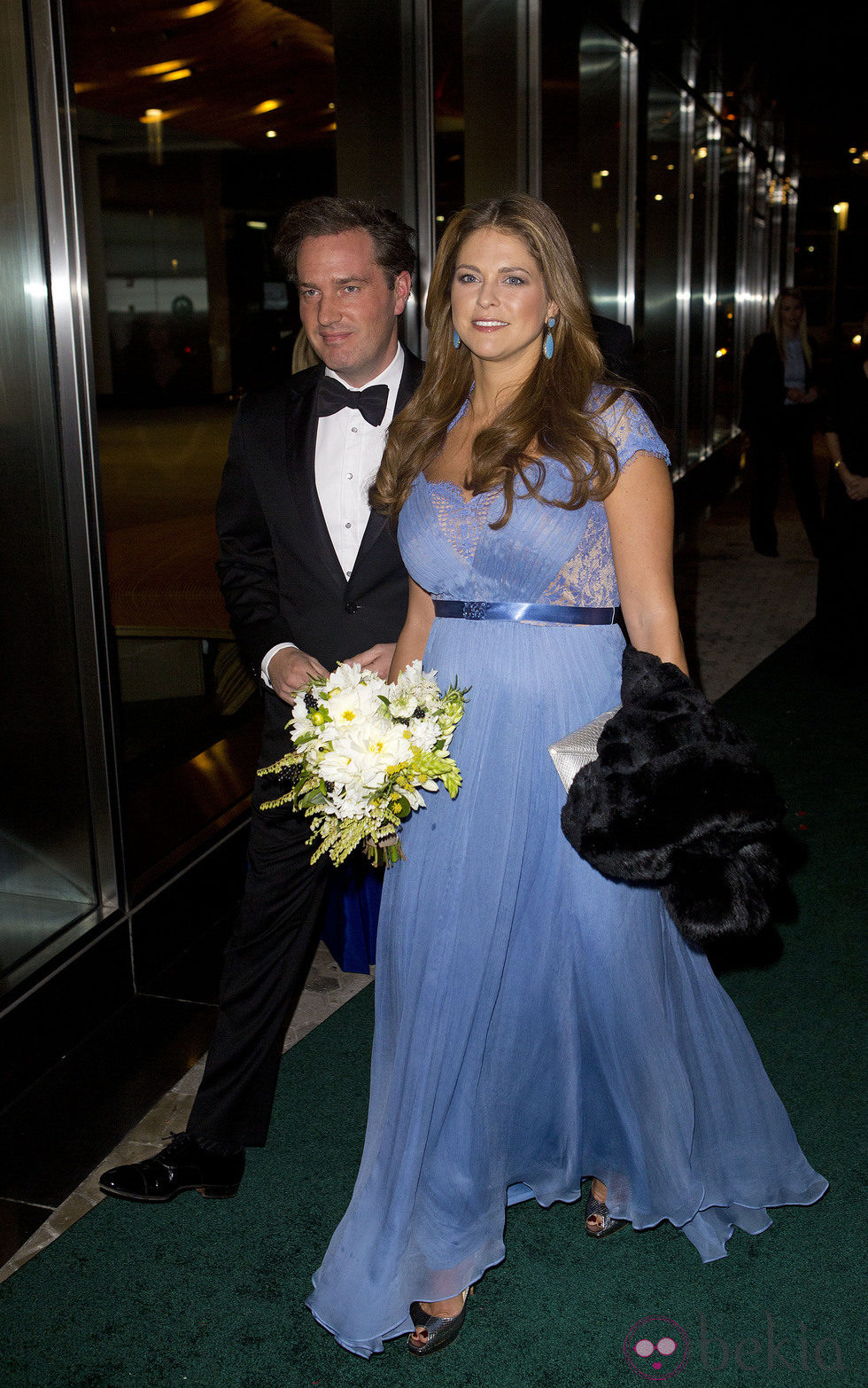 Magdalena de Suecia y Chris O'Neill en la gala de la Cámara de Comercio Sueco-Americana en Nueva York