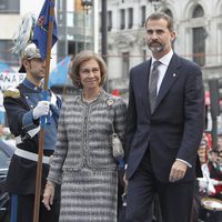 La Reina Sofía y el Príncipe Felipe llegan a los Premios Príncipe de Asturias 2013