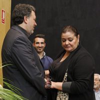 Charo Reina en el funeral de Manolo Escobar