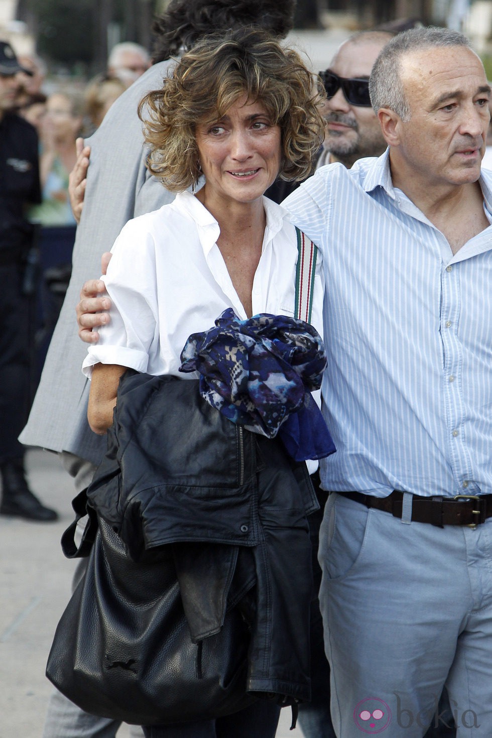 Ana García Lozano en el funeral de Manolo Escobar