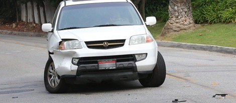 El coche contra el que ha chocado David Beckham en Beverly Hills