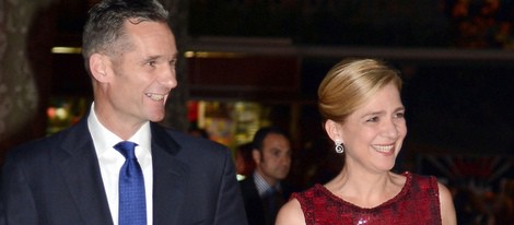 La Infanta Cristina e Iñaki Urdangarín durante la boda de Pablo Lara y Anna Brufau en Barcelona