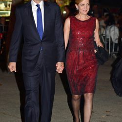 La Infanta Cristina e Iñaki Urdangarín durante la boda de Pablo Lara y Anna Brufau