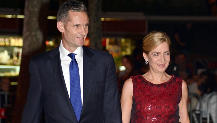 La Infanta Cristina e Iñaki Urdangarín durante la boda de Pablo Lara y Anna Brufau