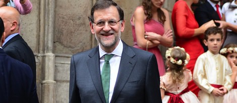 Mariano Rajoy durante la boda de Pablo Lara y Anna Brufau en Barcelona