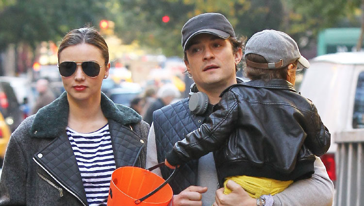 Miranda Kerr y Orlando Bloom con su hijo Flynn tras su divorcio