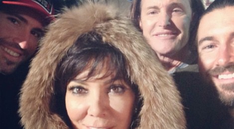 Kris Jenner junto a Bruce Jenner y los hijos de éste Brandon y Brody