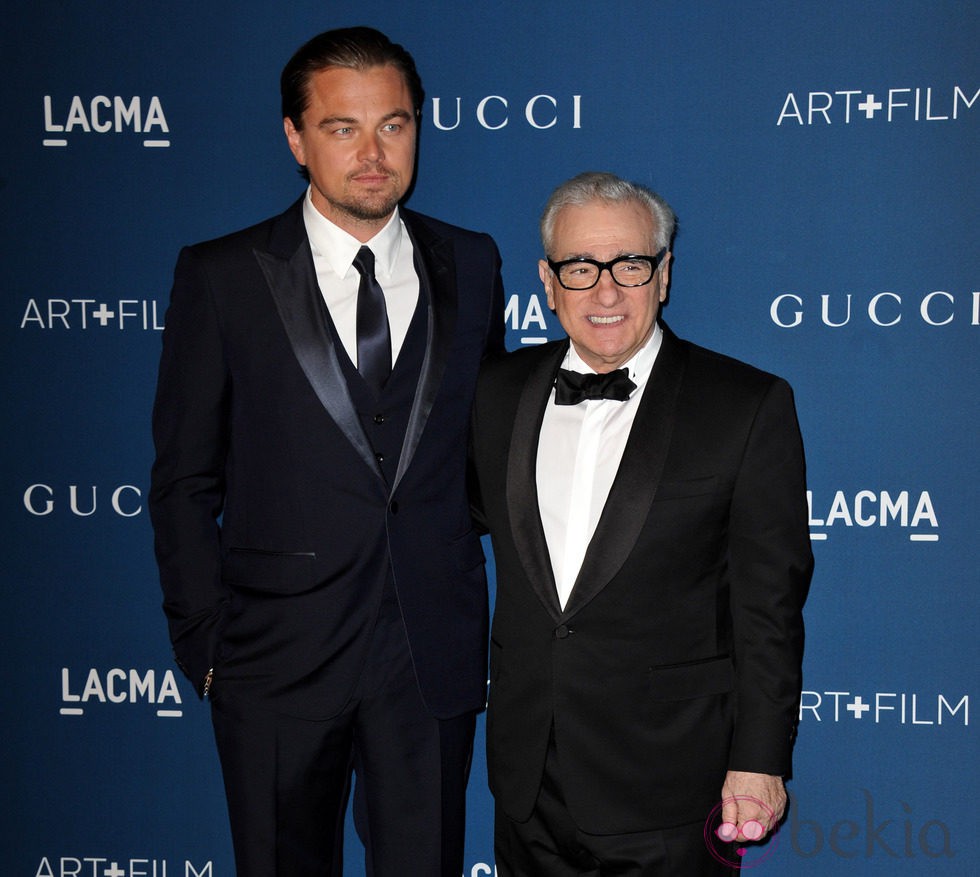 Leonardo DiCaprio y Martin Scorsese en la gala LACMA Art + Film