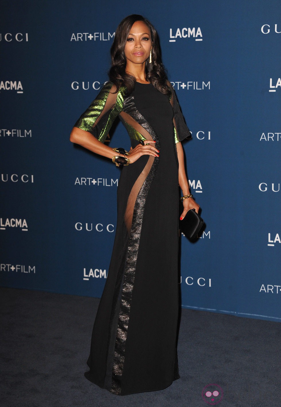 Zoe Saldaña en la gala LACMA Art + Film