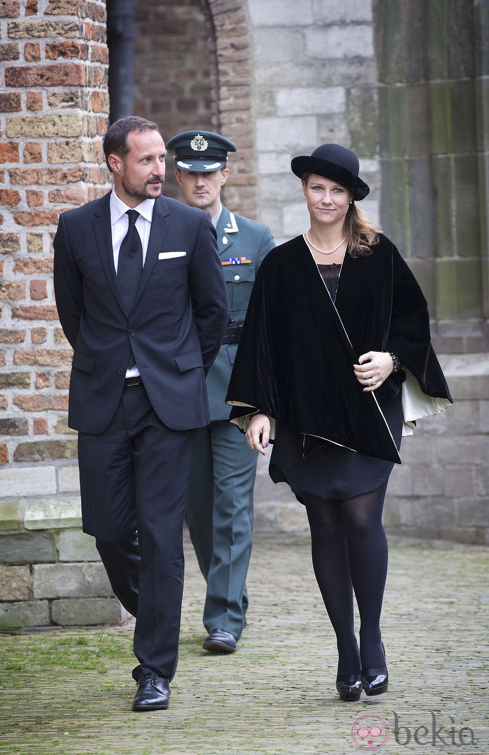 Haakon y Marta Luisa de Noruega en la ceremonia en recuerdo del Príncipe Friso de Holanda