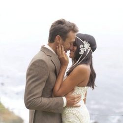 Raquel del Rosario y Pedro Castro en su boda