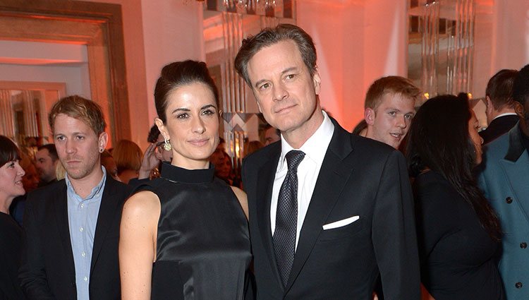 Colin Firth y Livia Firth en la fiesta Harper's Bazaar Mujer del Año 2013