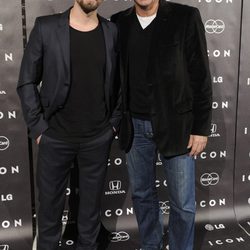 Carles Francino padre e hijo en la presentación del magazine Icon