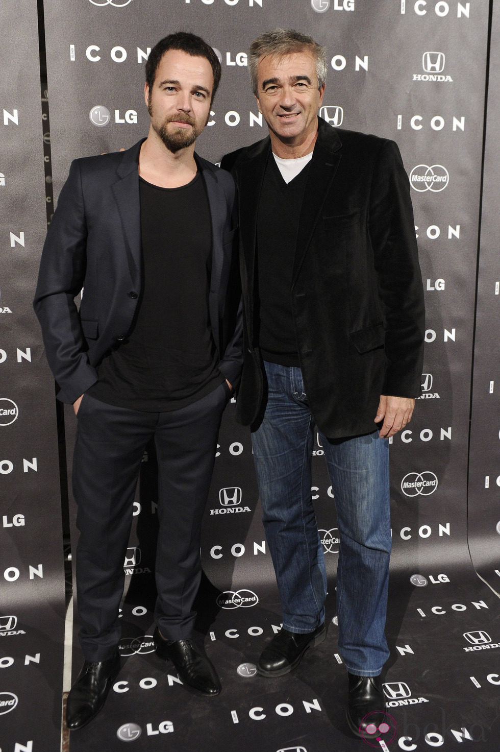 Carles Francino padre e hijo en la presentación del magazine Icon